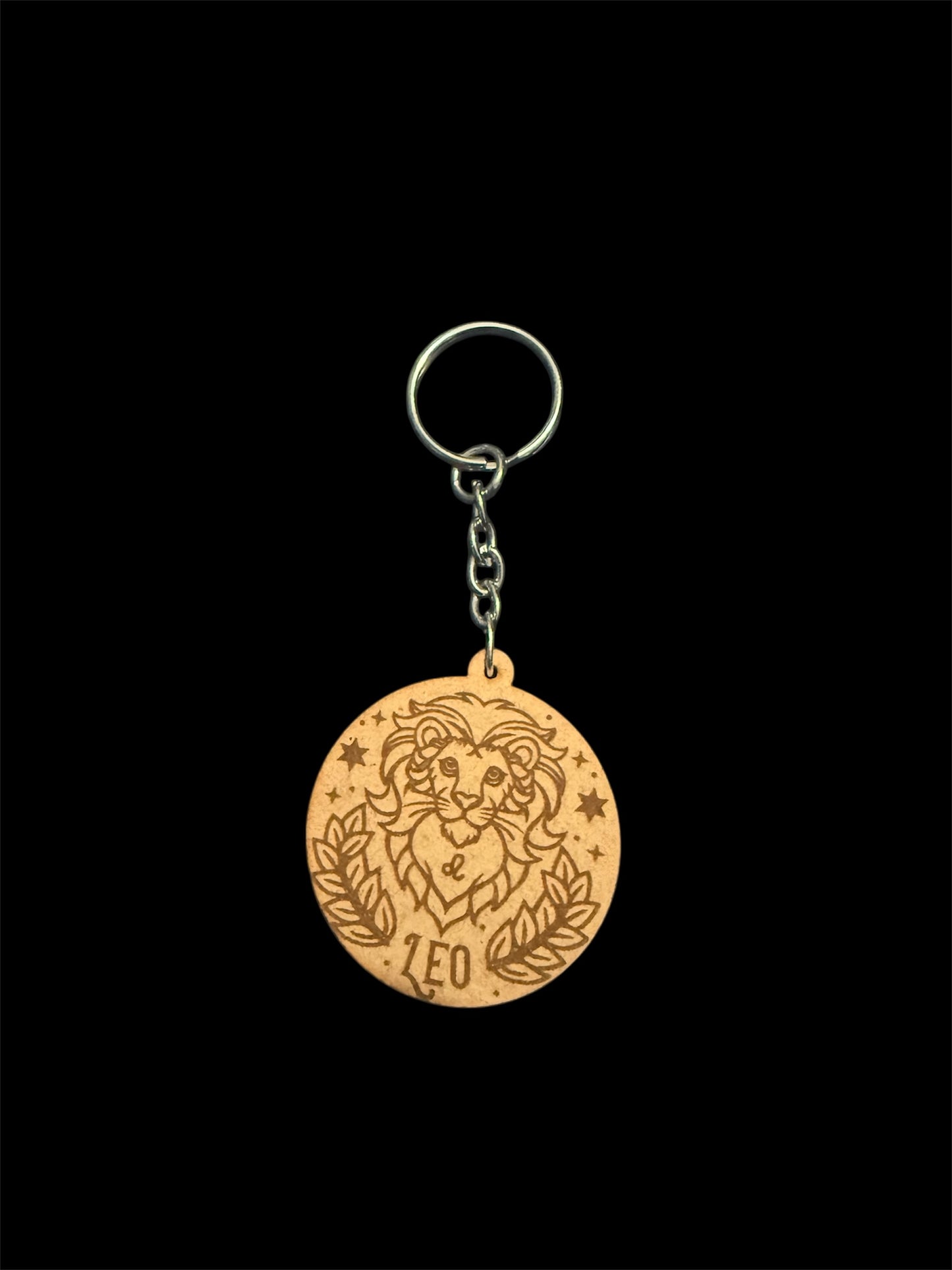 Zodiac sign laser cut keyring