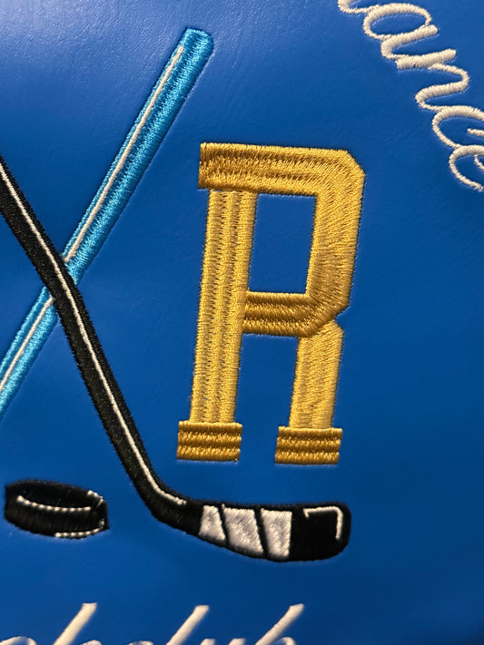 Hockey romance tote bag