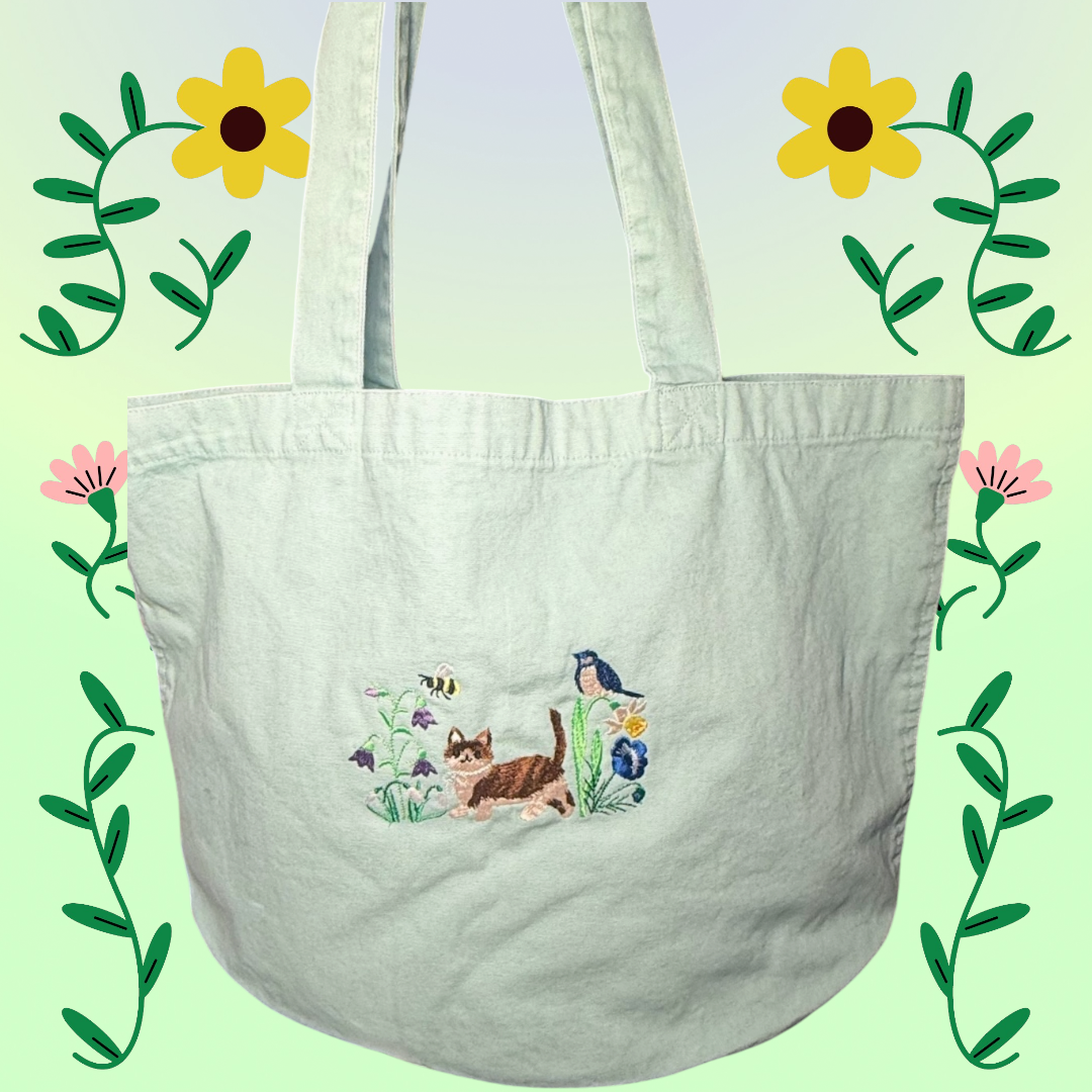 Meadow cat tote