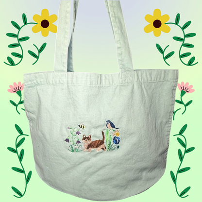 Meadow cat tote