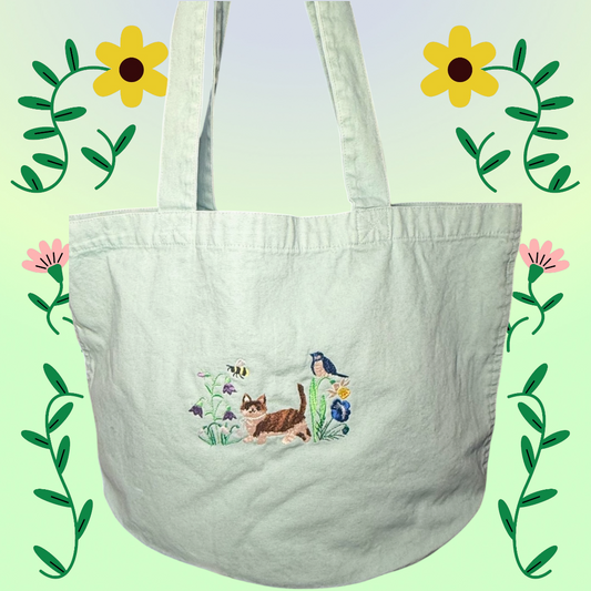 Meadow cat tote