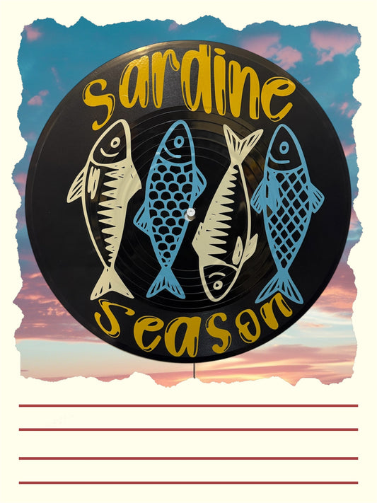 Sardine record wall hanging