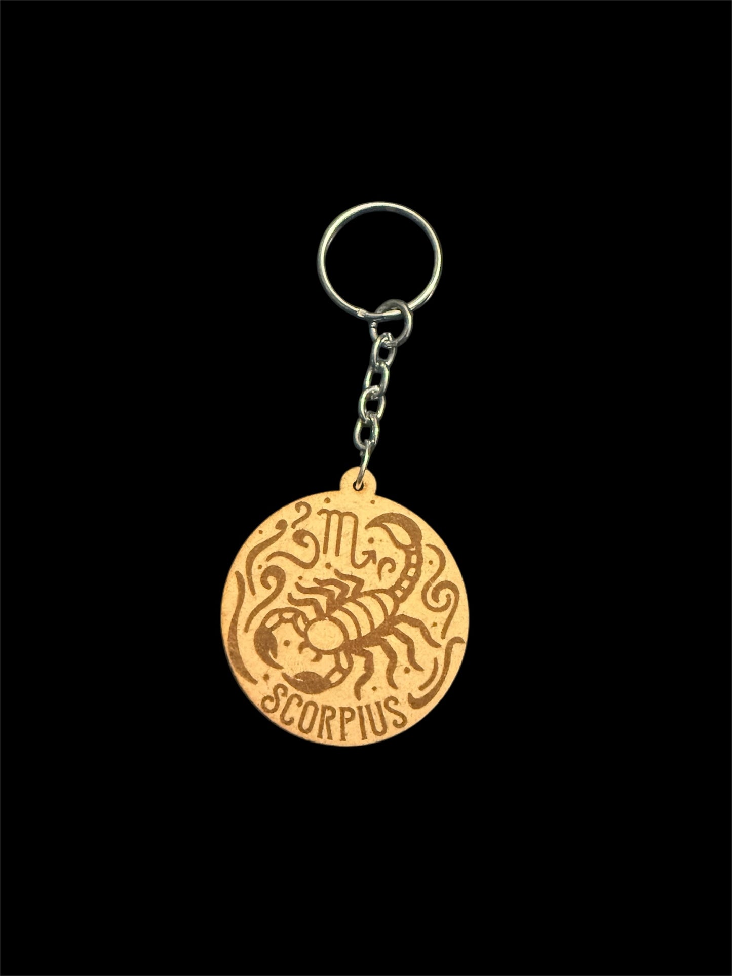 Zodiac sign laser cut keyring