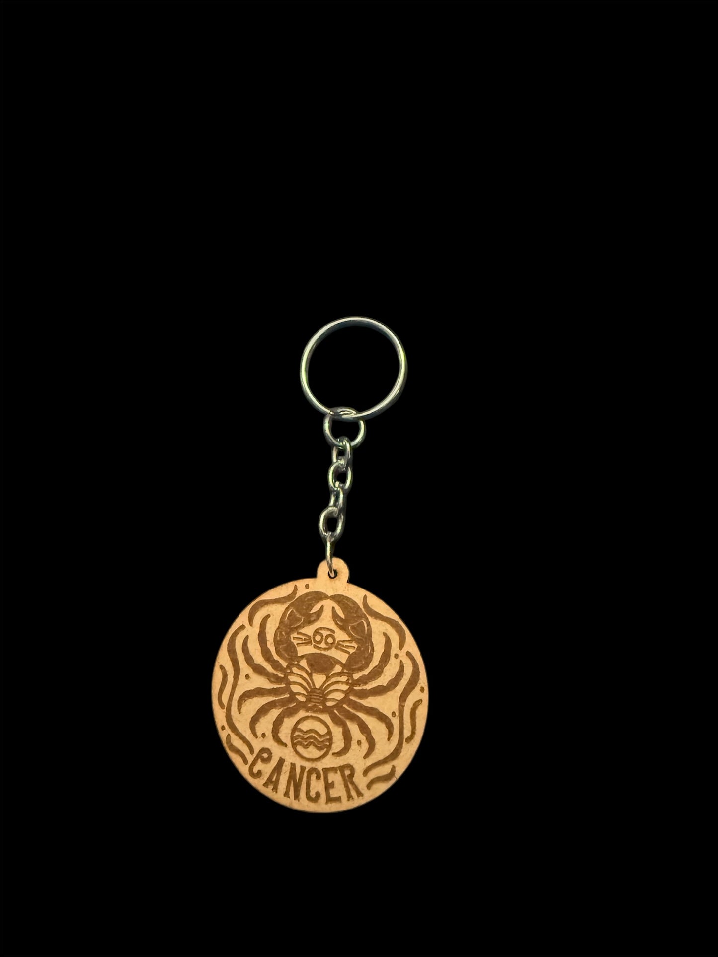 Zodiac sign laser cut keyring